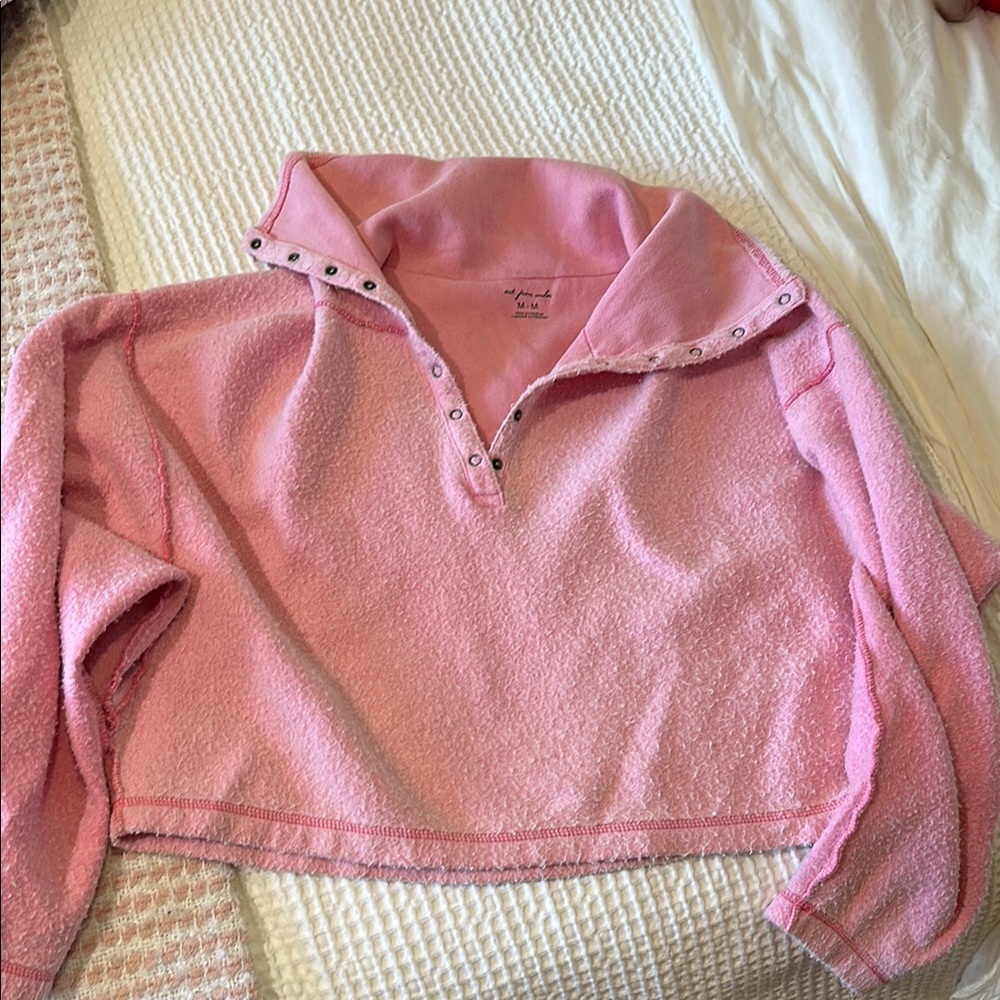 Urban outfitters Pink Quarter-Zip Pullover